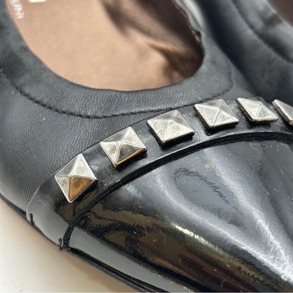 AGL ladies Leather shoes 40 Us 10 black rockstud Pumps capsule modern minimalist - Picture 7 of 14